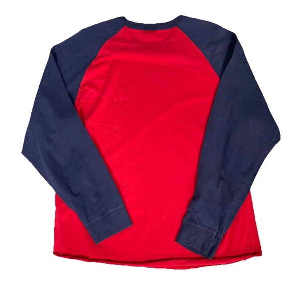 POLO By RALPH LAUREN Long Sleeve T Shirt Color Block Navy Blue Red Size XL 90s - Picture 4 of 4